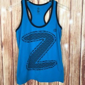 Zumba Turquoise and Black Racerback NWT (L)
